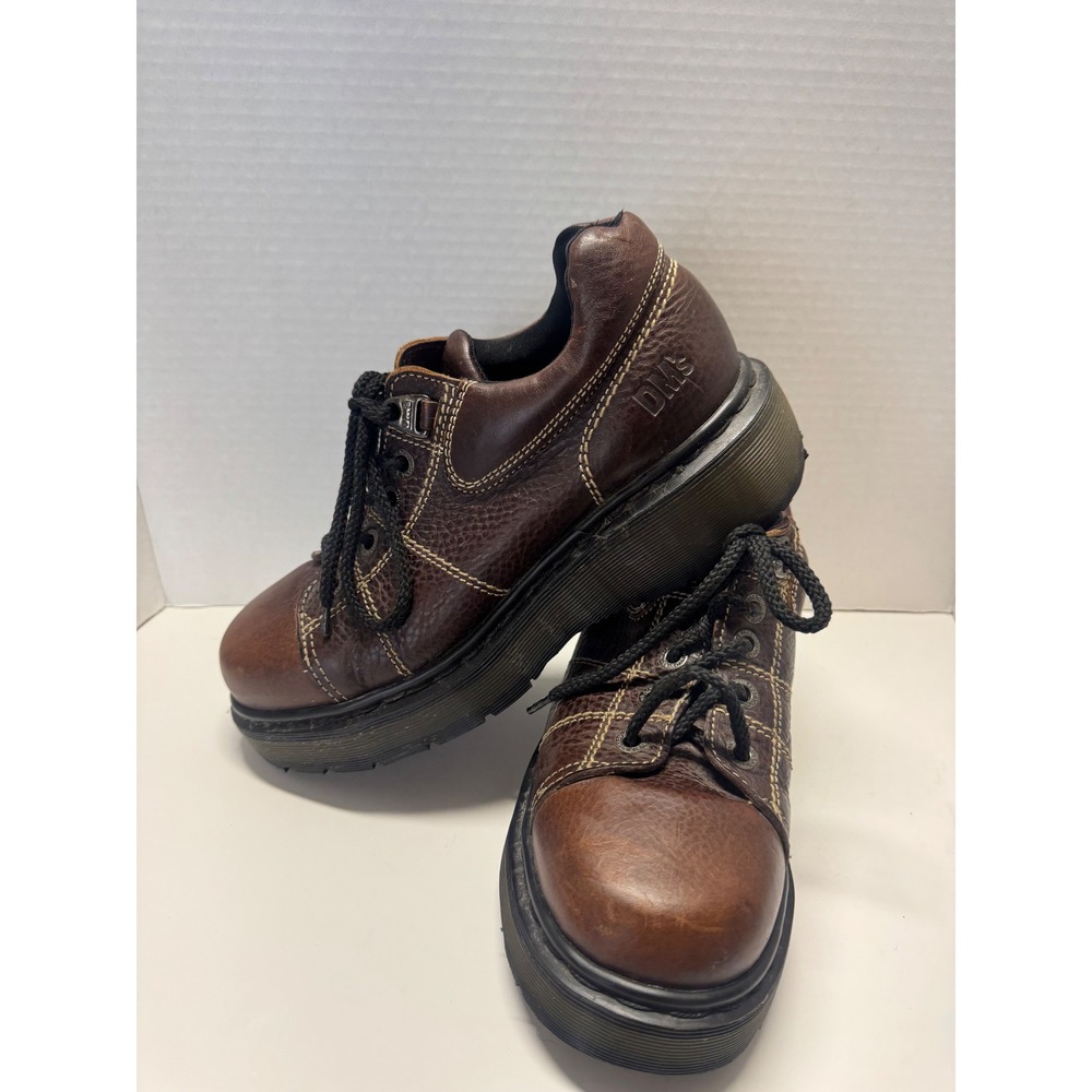 Dr. Martens 8678 Vintage Made‎ in England Brown Leather Platform Shoes Mens 7